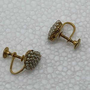 Vintage Clip-on Heart Earrings
